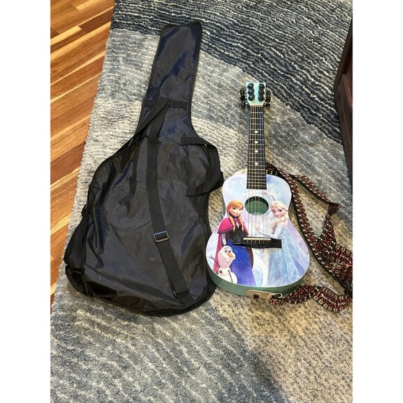 Disney Frozen Elsa Acoustic Guitar Kids 6-String With Case - Picture 1 of 3